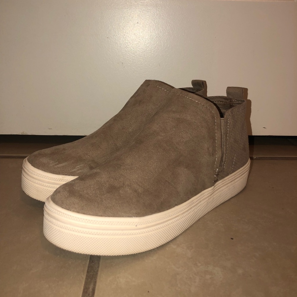 Women’s Liz Microsuede High Top Sneakers - Taupe